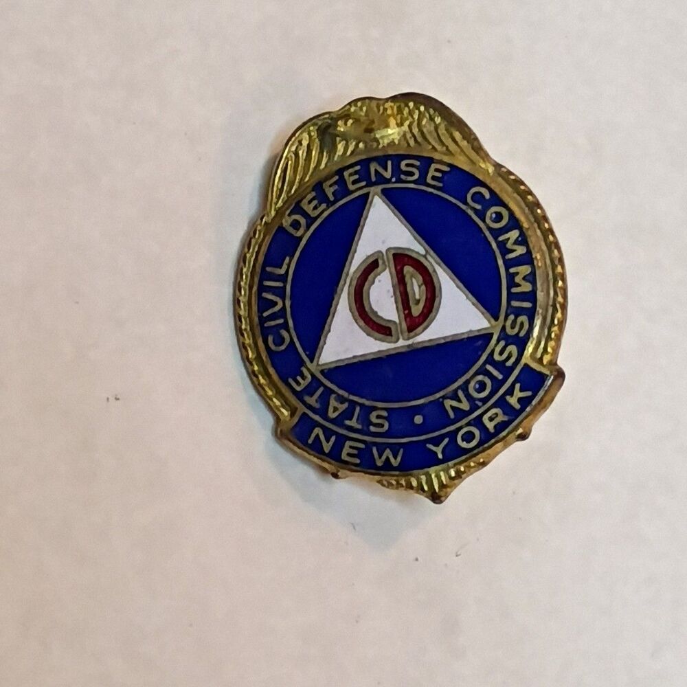 Vintage WW2 State Civil Defense Commission New York Lapel Pin